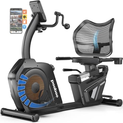 pooboo pooboo W216 Recumbent Bike with Arm Exerciser