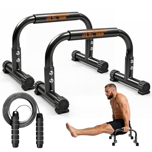 Premium Heavy-Duty Steel Parallettes, 10" (Pair)