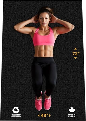 Rubber King Rubber King Multi-Purpose Exercise Mat, 4 x 6 ft x 7 mm