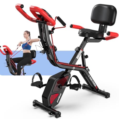 pooboo pooboo 4-in-1 Magnetic Folding Exercise Bike