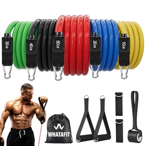 WHATAFIT WHATAFIT Resistance Bands Set (150 lb stacked)